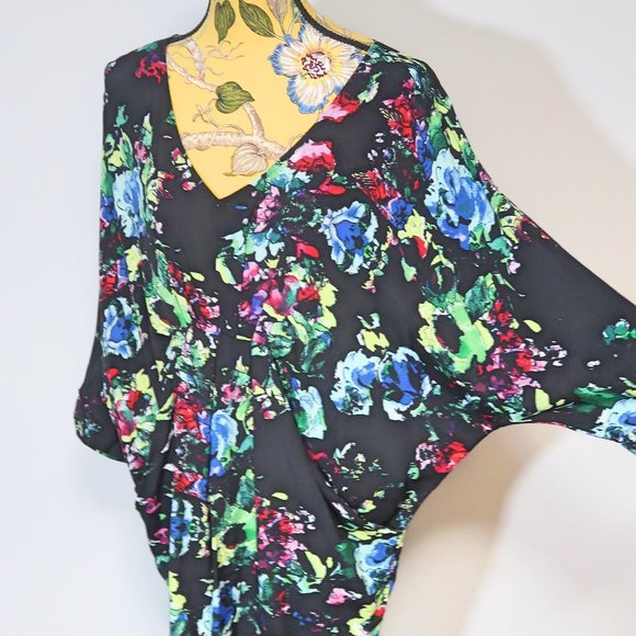 Anthropologie Maeve Floral Batwing Mini Dress Small - Picture 10 of 13